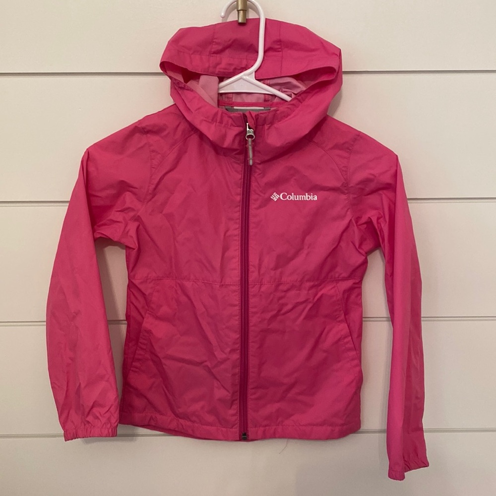 Columbia pink nearly new windbreaker